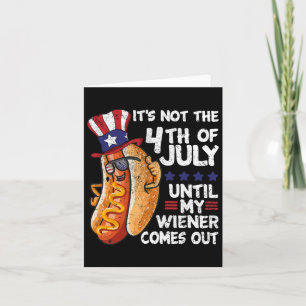 Carte Drôle 4 juillet Hot Dog Wiener Sortit Bbq Par