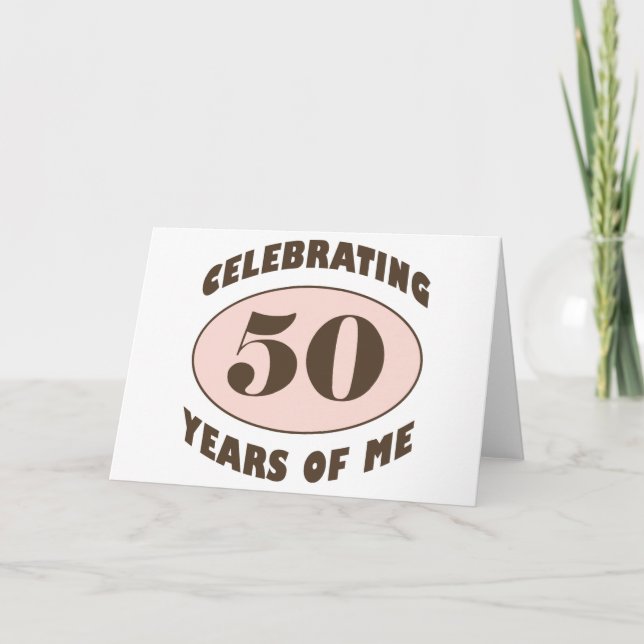 Carte Drôle 50e anniversaire cadeaux (Devant)