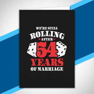 Carte Drôle 54e Anniversaire de Mariage Couple Marié dep
