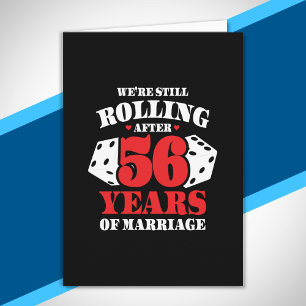 Carte Drôle 56e Anniversaire de Mariage Couple Marié dep