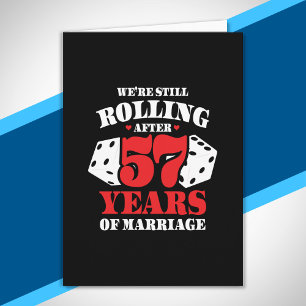 Carte Drôle 57e Anniversaire de Mariage Couple Marié dep