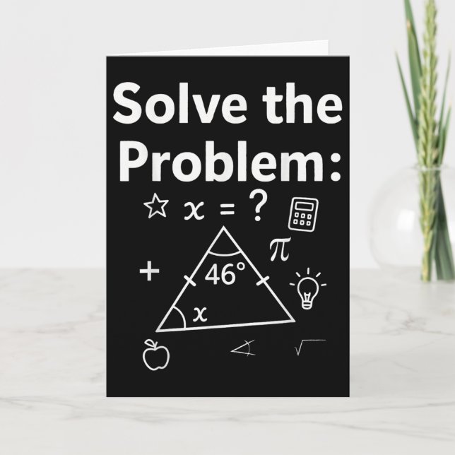 Carte Drôle 67 Math Meme Résoudre le problème enseignant (Devant)