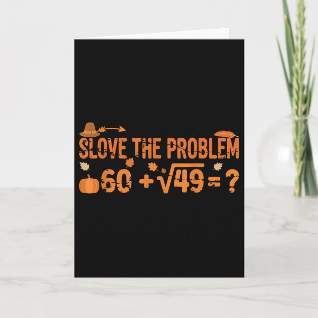 Carte Drôle 67 Math Meme Thanksgiving Gen Alpha Pemdas T (Devant)