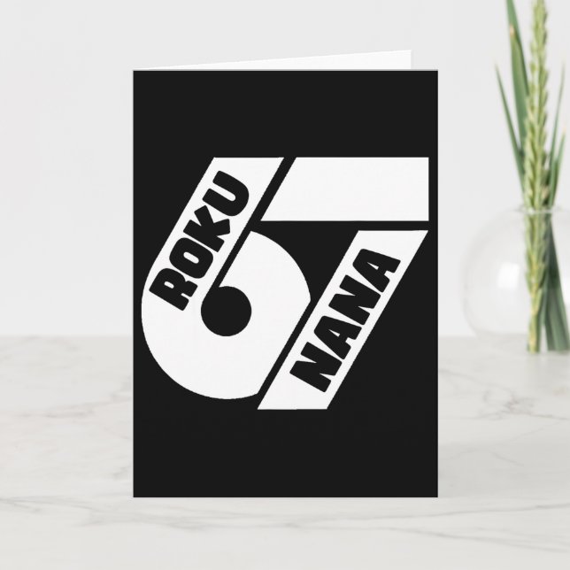 Carte Drôle 67 Mème Japonais Roku Nana Conception Graphi (Devant)