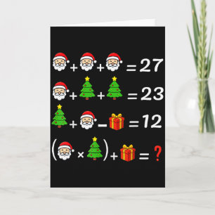 Carte Drôle 67 Meme Noël Math Professeur Santa Six Sept