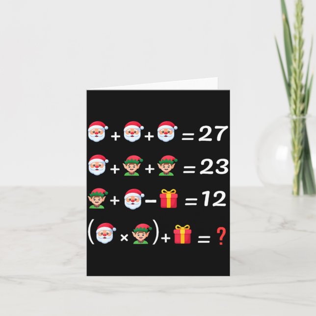 Carte Drôle 67 Meme Noël Prof de Maths Santa Six Sept (Devant)