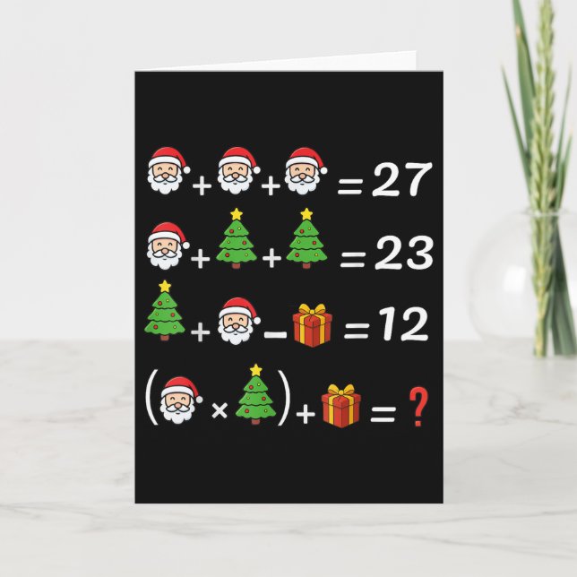 Carte Drôle 67 Mème Noël Prof de Maths Santa Six Sept (Devant)