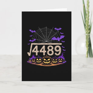 Carte Drôle 67 Mème Prof de maths 6 7 Halloween Carré Ro