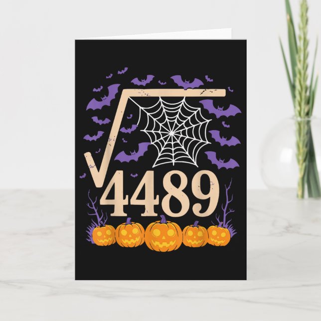 Carte Drôle 67 Mème Prof de maths 6 7 Racine carrée 4489 (Devant)