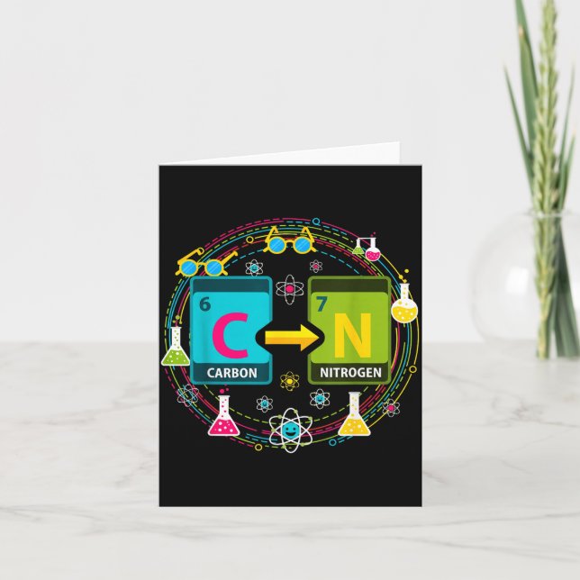 Carte Drôle 67 Mème Science Chimie Professeur Périodique (Devant)