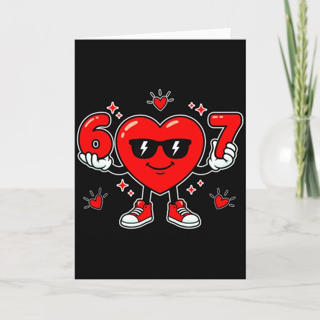 Carte Drôle 67 Saint-Valentin Dabbing Heart Love 67 Meme (Devant)