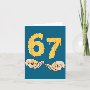 Carte Drôle 67 Six Sept Mac & Cheese au Fromage 6 7