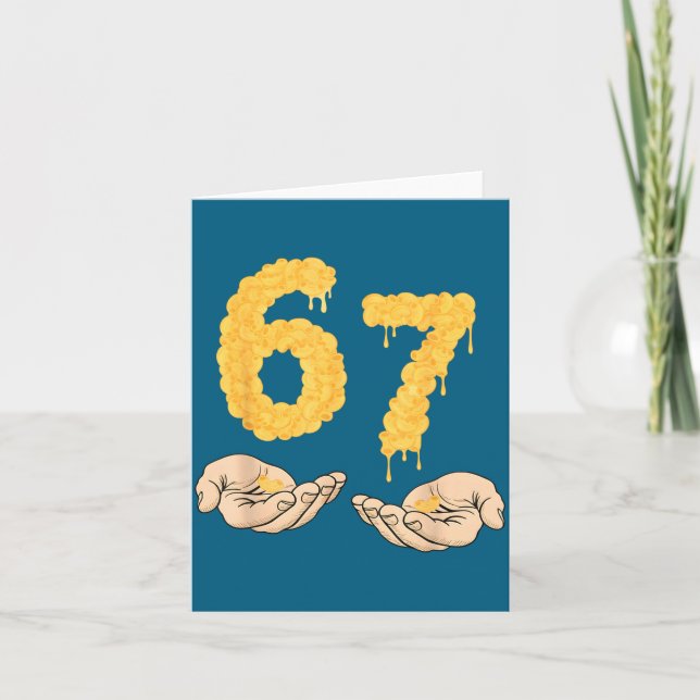 Carte Drôle 67 Six Sept Mac &amp; Cheese au Fromage 6 7  (Devant)