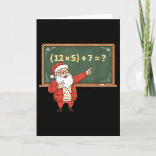 Carte Drôle 67 Six Sept Prof de Maths Noël Meme Equ