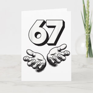 Carte Drôle 6 7 Mème Gen Alpha Gen Z Argot Six Sept