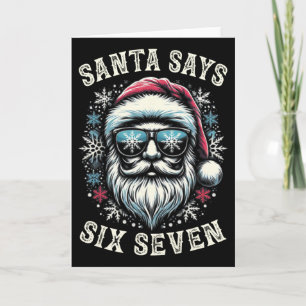 Carte Drôle 6-7 Mème Noël Père Noël Six Sept Cerveau Pou