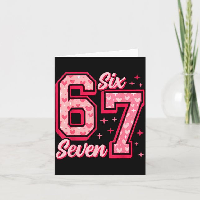 Carte Drôle 6 7 Six Sept Meme Dicton Saint-Valentin Coup (Devant)