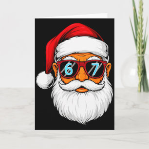 Carte Drôle 6 7 Six Sept Mème Visage de Père Noël Noël H