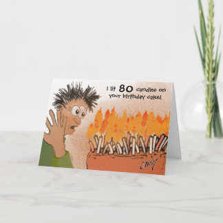 Carte Drôle 80ème anniversaire carte.