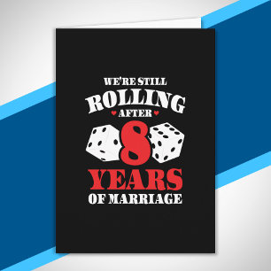 Carte Drôle 8e Anniversaire de Mariage Couple Marié depu