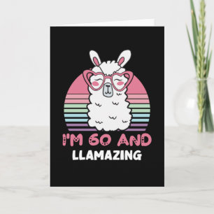 Carte Drôle Adorable Llama 60e Anniversaire Don Pour Fem