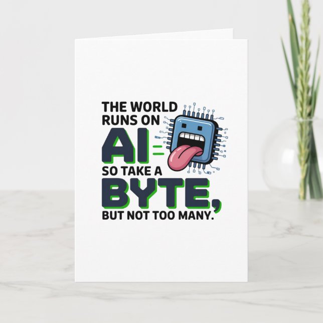 Carte Drôle AI Byte Citation - Geek technique Humour (Devant)