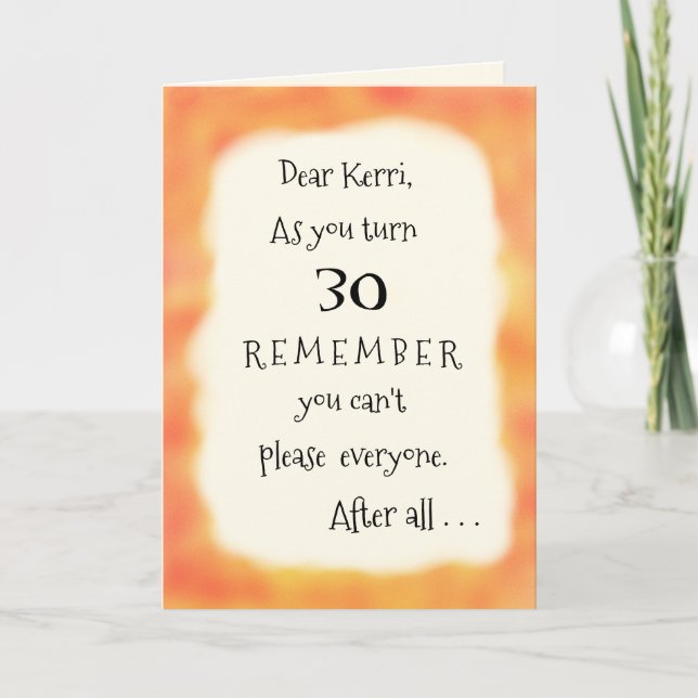 Carte Drôle Ajouter un nom ou n'importe quel âge Pizza H (Devant)