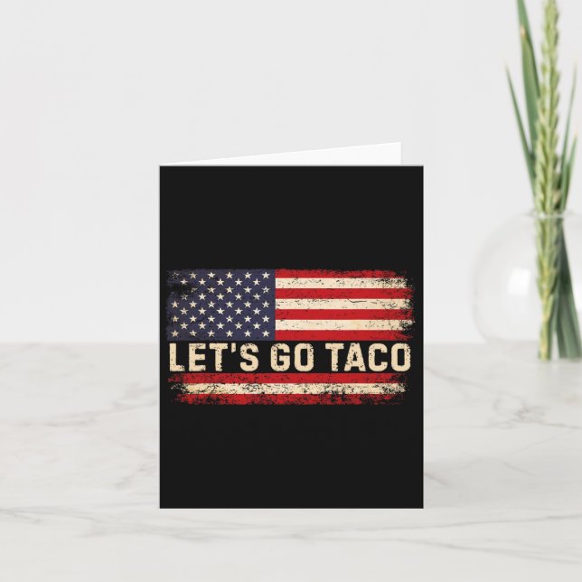 Carte Drôle Allons-y Taco 23 (Devant)