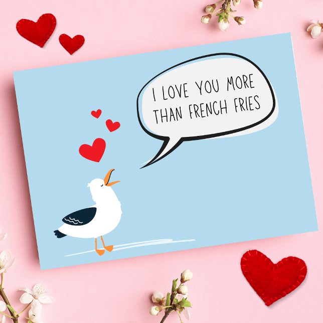 Carte Drôle Amour Vous Plus Que Français Fries Valentine (Créateur téléchargé)