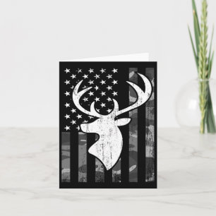 Carte Drôle amusant Usa Camouflage Whitetail Buck Deer H