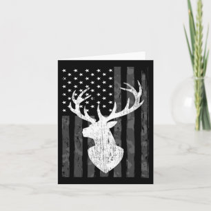 Carte Drôle amusant Usa Camouflage Whitetail Buck Deer H