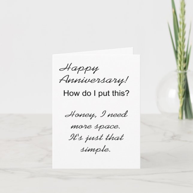 Carte drôle anniversaire de mariage du mari (Devant)