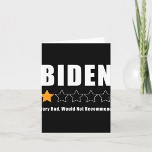 Carte Drôle Anti Biden Pro Trump 1 Étoile Élection de cl