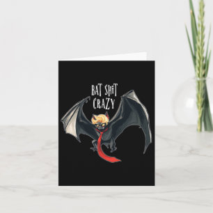 Carte Drôle anti-trump Halloween chauve-souris fou