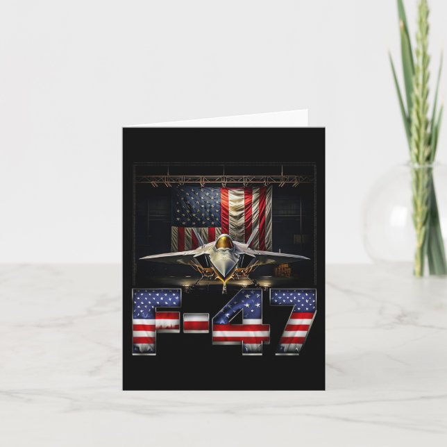 Carte Drôle avion de chasse F47 Trump (Devant)