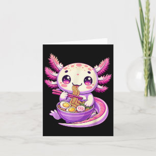 Carte Drôle Axolotl Nouille Anime Kawaii Axolotl Mange R