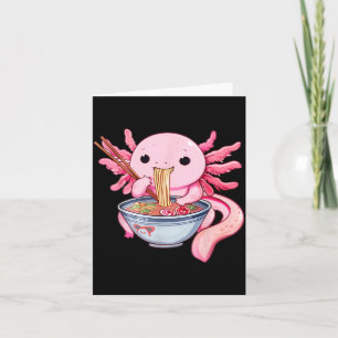 Carte Drôle Axolotl Ramen Kawaii Anime Graphique Japonai