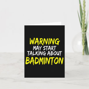 Carte Drôle Badminton Dit Joueur Badminton Dit