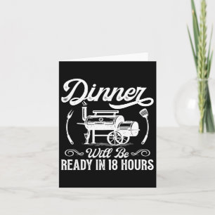 Carte Drôle Barbecue Hommes Fumer Viande Fumeur Griller