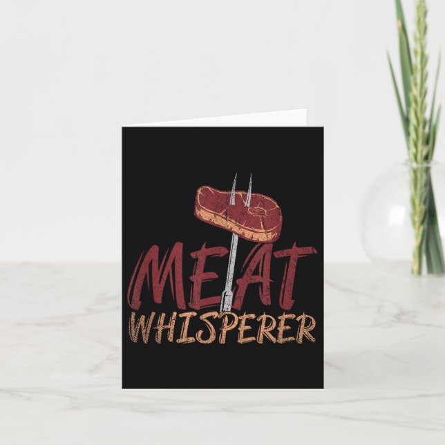 Carte Drôle Barbecue Viande Fumée Steak Idée cadeau Barb (Devant)