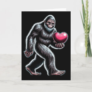Carte Drôle Bigfoot Sasquatch Coeur Hommes Enfants Garço
