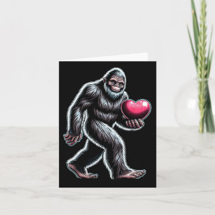 Carte Drôle Bigfoot Sasquatch Coeur Hommes Enfants Garço