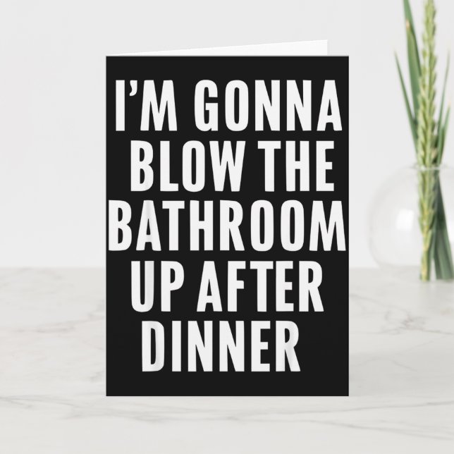 Carte Drôle Blow The Bathroom Humour Adulte Inapproprié  (Devant)