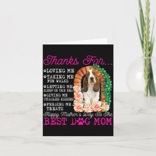 Carte Drôle bonne fête des mères chien maman mignon bass