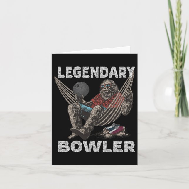 Carte Drôle Bowling Bowler légendaire dire (Devant)