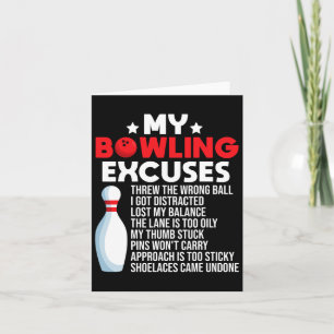 Carte Drôle Bowling Excuses Pour Bowler
