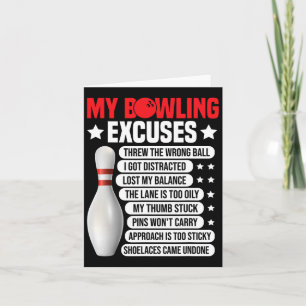 Carte Drôle Bowling Excuses Pour Bowler 2