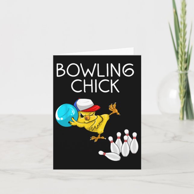 Carte Drôle Bowling Gift Femmes mignonne Bowling Chick S (Devant)