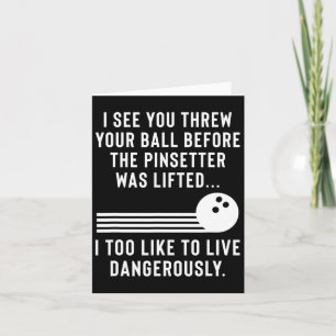 Carte Drôle Bowling Joke Gag Cadeau Pour Hommes Ou Femme