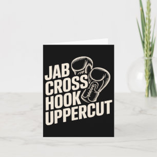 Carte Drôle Boxe Gym Jab Cross Hook Uppercut Pour Femmes